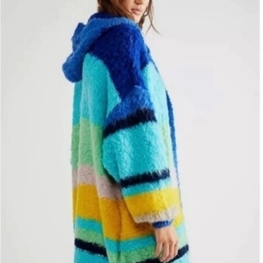 Free People Sunny Skies Multicolor Striped Cardigan